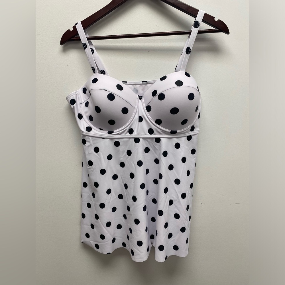 Polka Dot Swim Dress - Picture 3 of 8